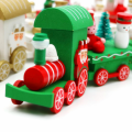 Decoración navideña, Mini trenes navideños de madera, Regalo navideño para niños